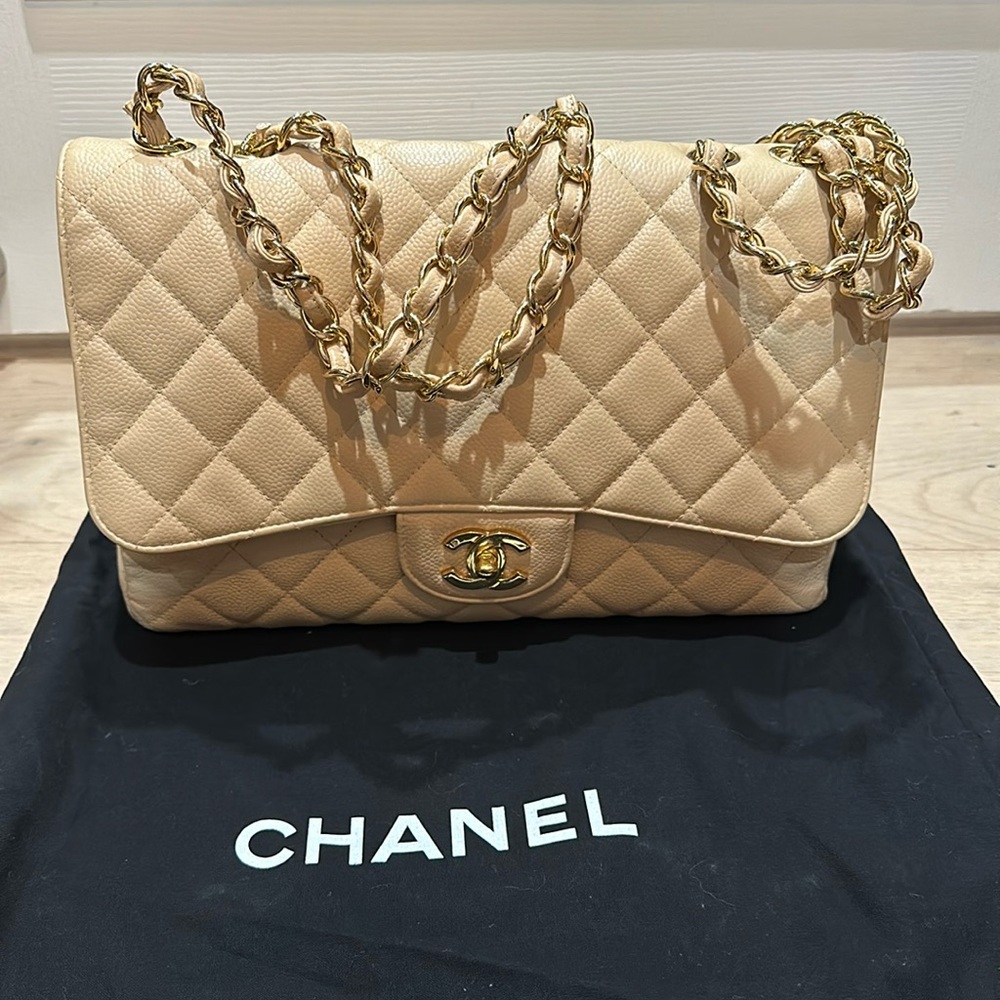 Chanel pre-owned jumbo single flap 2009-2010 - Picture 4 of 12